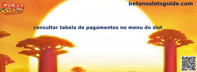 Consultar tabela de pagamentos no menu do slot